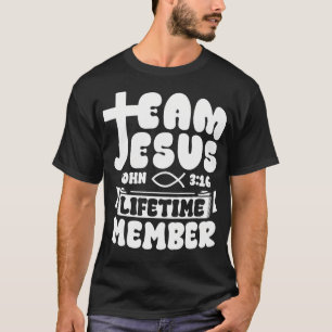 Camiseta Membro Vitalício Equipe Jesus Versículo Bíblico Cr