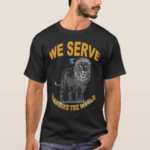 Camiseta Membros do Lions Club Servimos para Mudar o Mundo