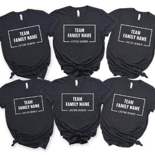 Camiseta Membros vitalícios da família da equipe personaliz
