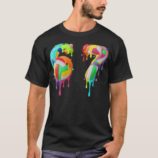 Camiseta Meme 67 Número Seis 6 Sete 7 Gotas de Sorvete