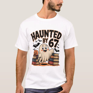 Camiseta Meme Assombrado 67 Seis Sete 6-7 Piada da Internet