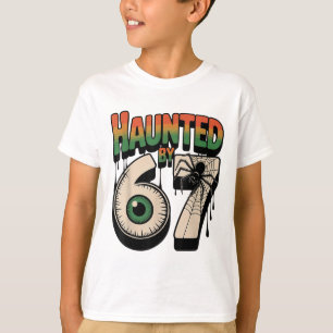 Camiseta Meme Assombrado 67 Seis Sete 6-7 Piada Divertida d