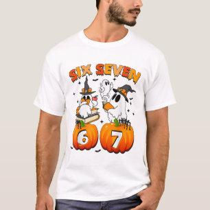 Camiseta Meme Assombrado 67 Seis Sete 6-7 Piada Engraçada d