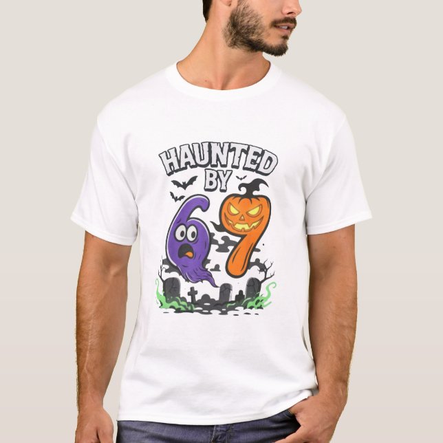Camiseta Meme Assombrado 67 Seis Sete 6-7 Piada Engraçada d (Frente)