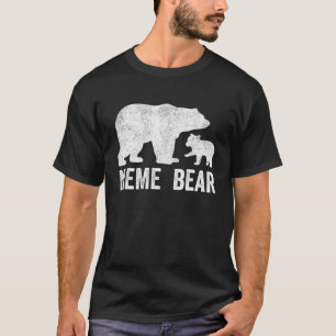 Camiseta Meme Bear Dia de as mães, Cub Kid Francês Gr Can