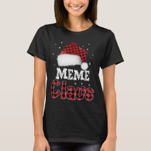 Camiseta Meme Claus Christmas Red Xadrez Pajama Match