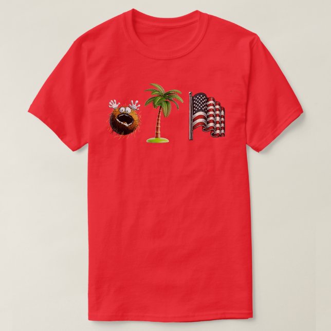 Camiseta Meme Crazy Coconut Engraçado Meme Palm (Frente do Design)