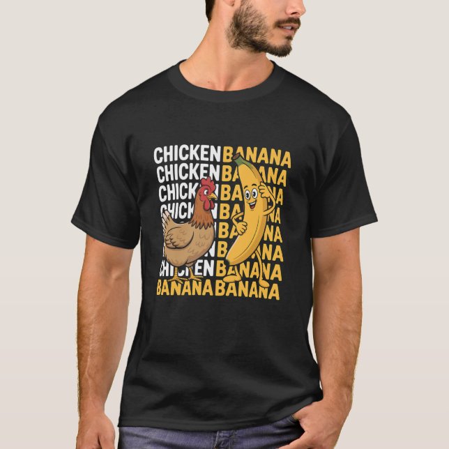 Camiseta Meme de Banana de Frango (Frente)