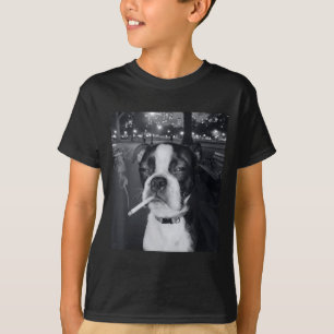 Camiseta Meme de cachorro fumando cigarro engraçado Gen Z M