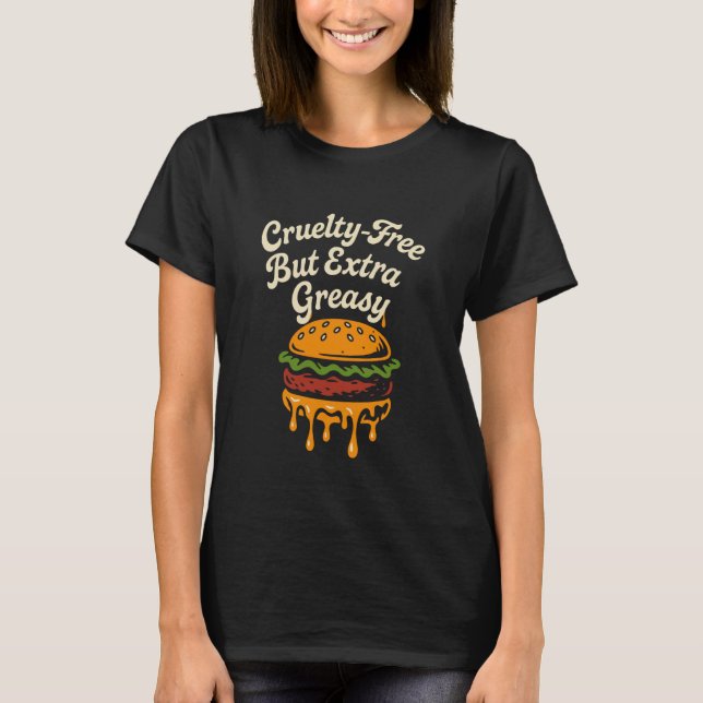 Camiseta Meme de comida vegana engraçada baseada em plantas (Frente)