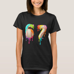 Camiseta Meme de Criança 67 Número Seis 6 Sete 7 Sorvete Pi