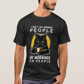 Camiseta Meme de Dito Divertido Gato Preto Não Gosta de Pes