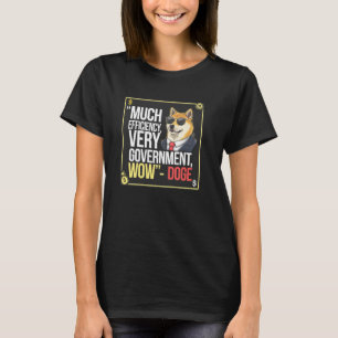 Camiseta Meme de Eficiência do Governo Doge - Muito Wow
