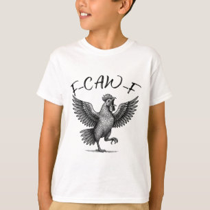 Camiseta Meme de Frango Caw Ditos Engraçados Humor de Galo