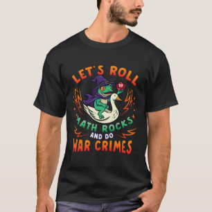 Camiseta Meme de Ganso de Rã Vamos Rolando Matemática Rocha