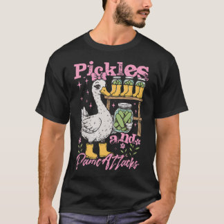 Camiseta Meme de Ganso Engraçado Picles Pepino Picles e Pân