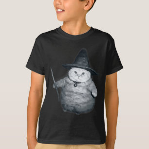 Camiseta Meme de Gatinho Bruxo Chonk Bruxa Gato Meme Estuda