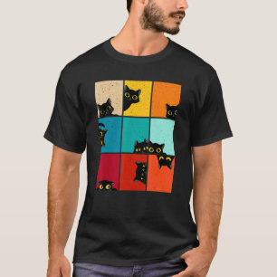 Camiseta Meme de Gatinho de Gato Vintage Retro Pôr do Sol E