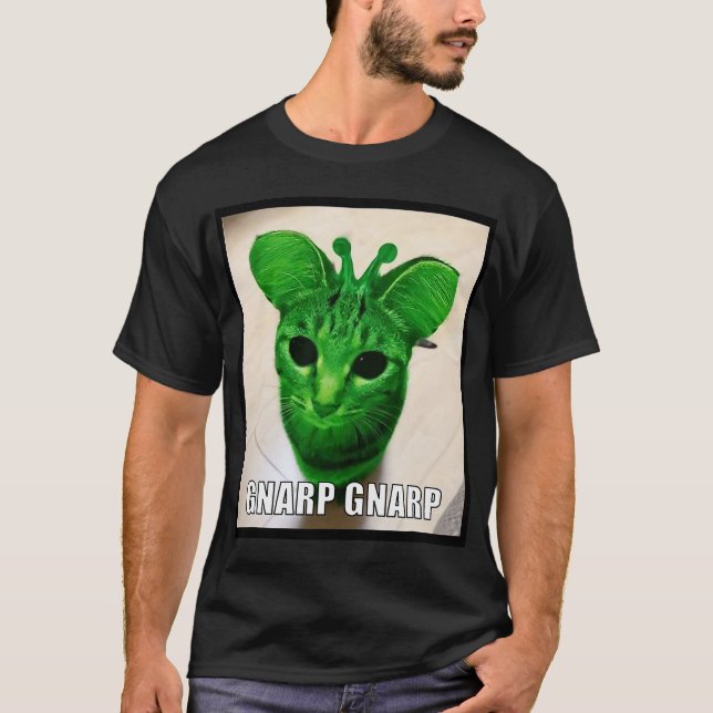 Camiseta Meme de Gato Alien Gnarp (Frente)