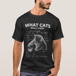 Camiseta Meme de Gato de Ciência Engraçado O que os Gatos R