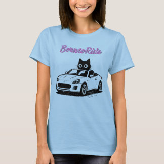 Camiseta meme de gato dirigindo