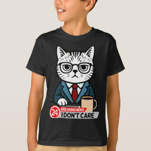 Camiseta Meme de Gato Engraçado Humor Sarcástico Eu Não Me