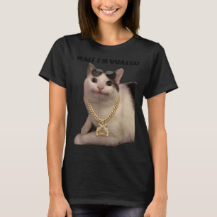 Camiseta Meme de Gato Gato Bobo Espera Idoatado Engraçado p