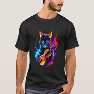 Camiseta meme de gato - Gato Violinista Músico Engraçado To