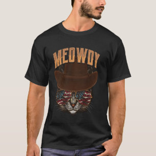 Camiseta Meme de Gato Texas Meowdy Cowboy Ocidental Música