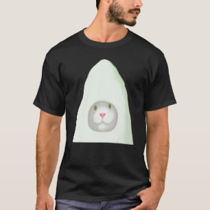 Camiseta Meme de gato trabalho de arte branco sorrindo gati