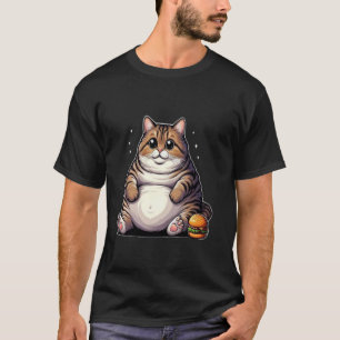 Camiseta Meme de Gatos Gordos Engraçados, Gato Chonk Presen