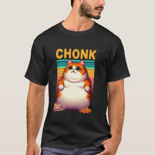 Camiseta Meme de Gatos Gordos Engraçados, Gato Chonk Presen