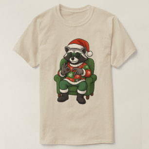 Camiseta Meme de Guaxinim Fofo 67 Seis Sete 6-7 Natal