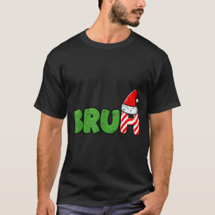 Camiseta Meme de Natal Bruh Piada de Natal Divertida para M