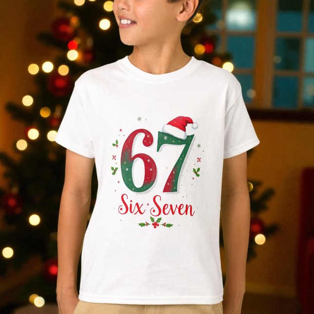 Camiseta Meme de Natal Seis Sete 67 6 7 Feriado (Criador carregado)