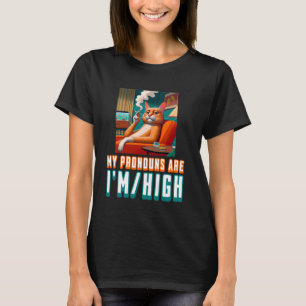 Camiseta Meme de Pronomes de Gato Engraçado - Meus