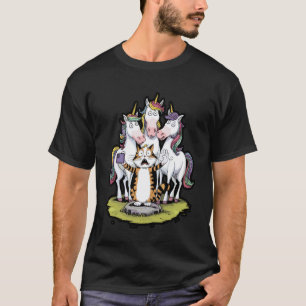 Camiseta Meme de selfie de gato engraçado unicórnio