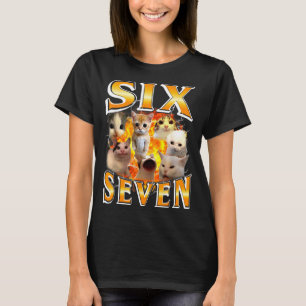 Camiseta Meme Divertido 67 Gato Seis Sete Meme Divertido Bo