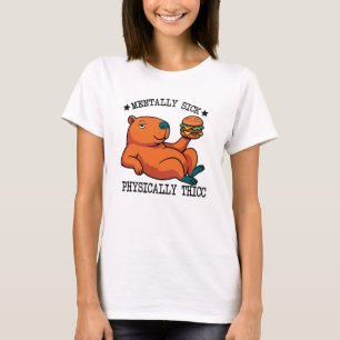 Camiseta Meme Divertido de Capivara Thicc