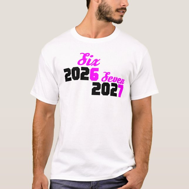 Camiseta Meme Divertido Seis Sete (Frente)
