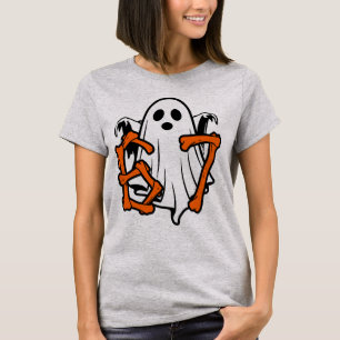 Camiseta Meme Divertido Seis Sete Fantasia de Fantasma de H