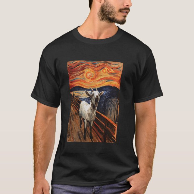 Camiseta Meme do Bode Gritando Pintura de Bode Gritando Vin (Frente)