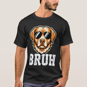 Camiseta Meme do Cachorro Bruh Labrador Retriever Engraçado