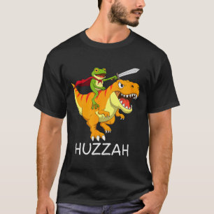 Camiseta Meme do Cavaleiro do Sapo Huzzah e Dinossauro Engr