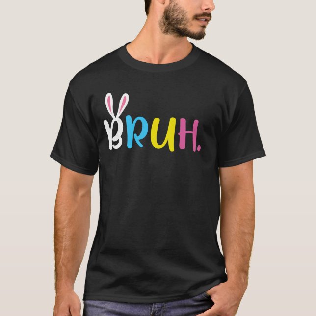Camiseta Meme do Coelho de Páscoa Ovos de Bruh (Frente)