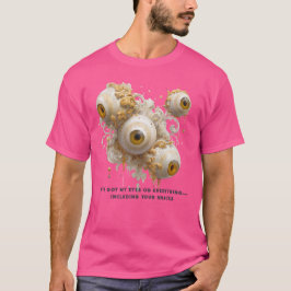 Camiseta meme do escritório. Olhos Barrocos Surreais Dourad
