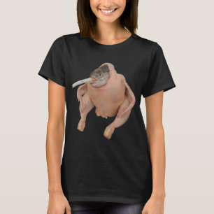 Camiseta Meme do Frango Peixe Fumando um Cigarro HQ