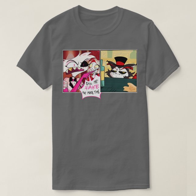 Camiseta meme do hotel hazbin (Frente do Design)