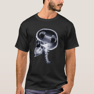 Camiseta Meme Engraçado da Academia de Cérebro com Haltere