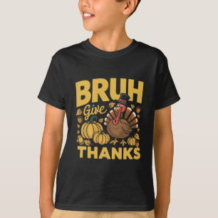 Camiseta Meme Engraçado de Ação de Graças Peru Agradecido B